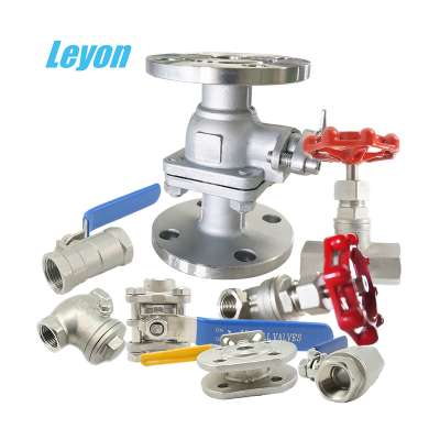 Stainless steel 304/316 sanitary price three piece1 inch NPT threaded Flange Ball valves